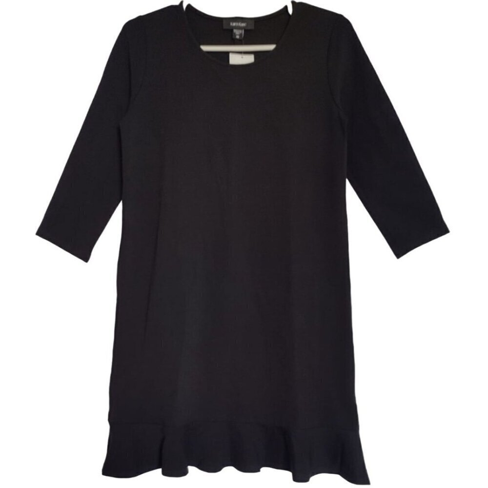 Karen Kane Women's Black Nylon/Spandex/Rayon Ruffle Hem Dress, XS, NWT
